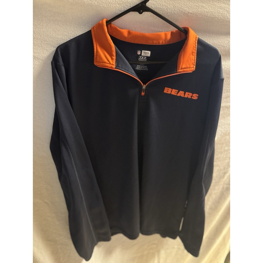 NFL Team Apparel Chicago Bears Long Sleeve Pullover Polyester Size‎ L
